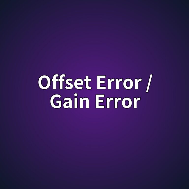 Offset Error와 Gain Error의 발생 원인 분석 4 offset error gain error 1785910722