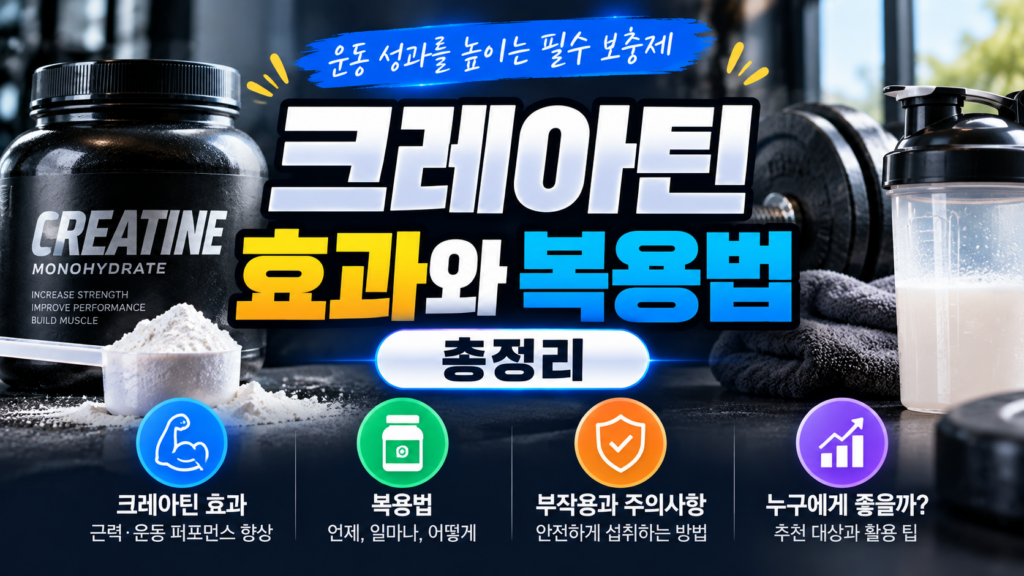 크레아틴 효과와 복용법 총정리|처음 먹기 전 알아야 할 것 1 크레아틴썸네일