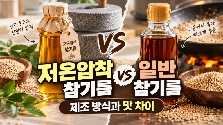 저온압착 참기름 vs 일반 참기름|제조 방식과 맛 차이 8 참기름썸네일