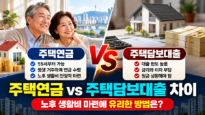 주택연금 vs 주택담보대출 차이|노후 생활비 마련에 유리한 방법 5 주택연금 차이 썸네일