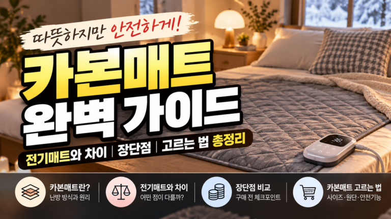 카본매트 vs 전기매트 차이|난방 방식·전기요금·사용감 비교 6 카본매트썸네일