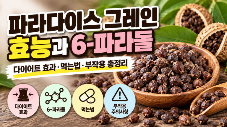파라다이스 그레인 효능과 6-파라돌|다이어트 효과·먹는법·부작용 총정리 4 파라다이스그래인썸네일